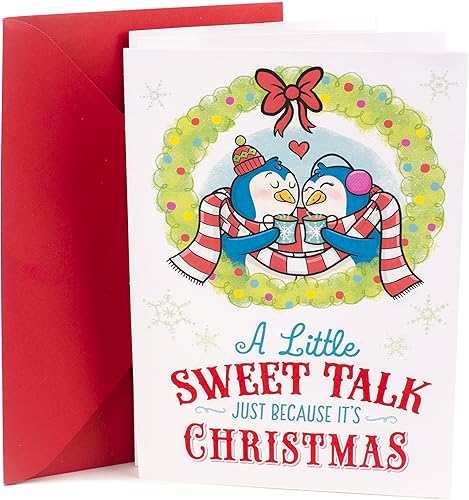 Hallmark Divertida tarjeta de Navidad romántica para otros significativos (pingüinos), 0599XXH5274