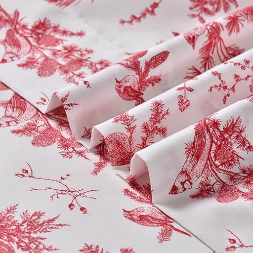 Vista 14 de Elegant Comfort Sábanas suaves de lujo con patrón navideño 1500 microfibra de calidad hotelera de alta calidad, suavidad, resistente a las arrugas