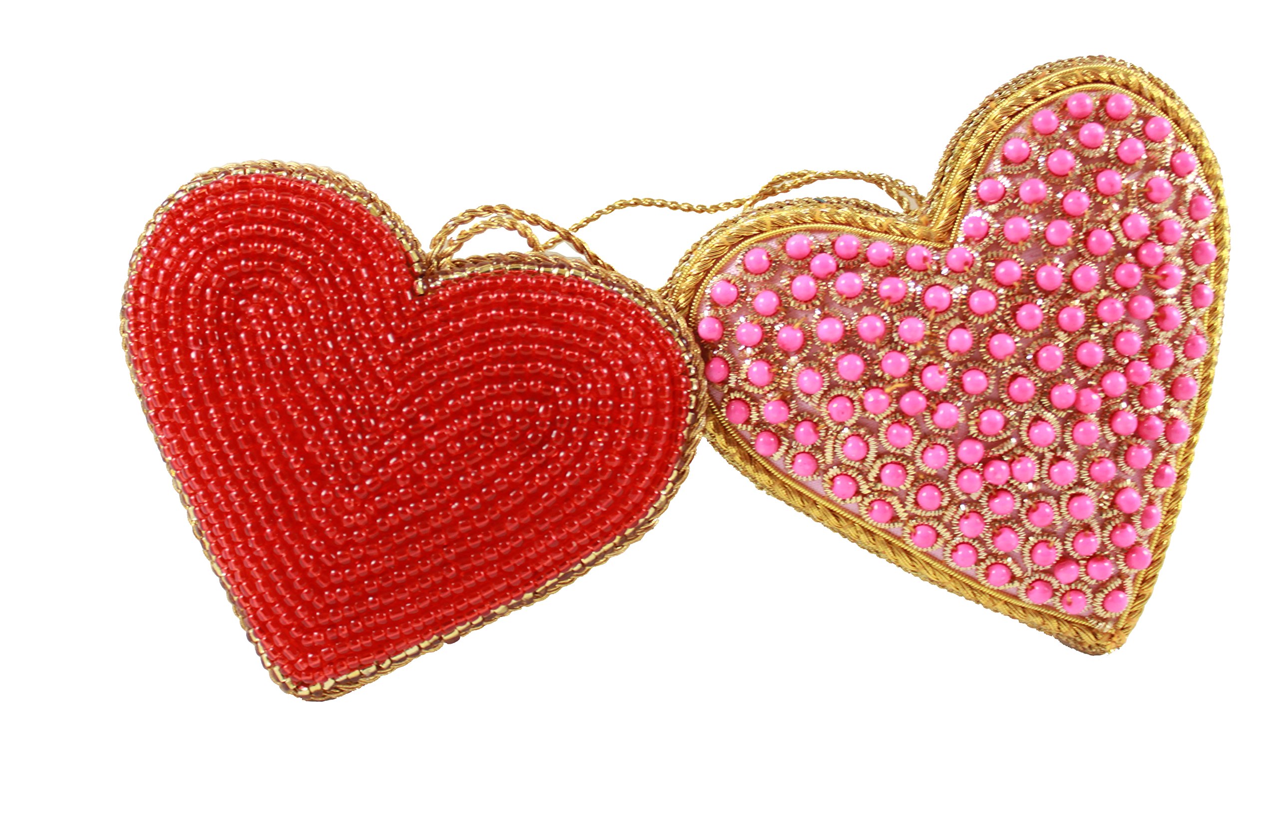 Valentine Hearts, Handcrafted, Set of 2, Red and Pink, This Valentine from my heart to yours.....
