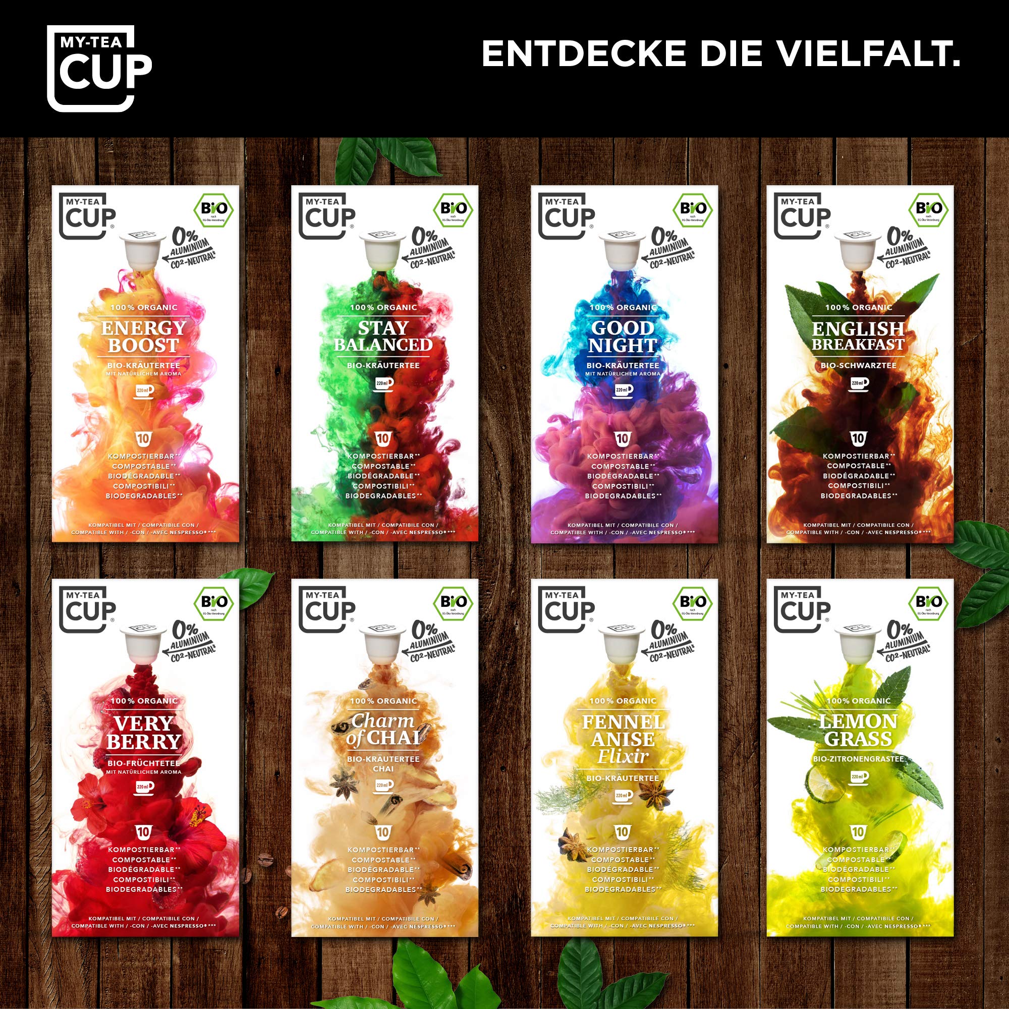 My Tea Cup Mint Intense, 100 Bio Teekapseln für Nespresso