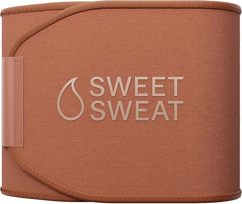 Sweet Sweat - Faja reductora de cintura tonificada para mujeres y hombres, cinturón de entrenamiento de primera calidad para tonificar el área del