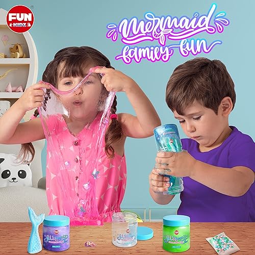 Miniatura 9 de FunKidz - Paquete de limo de sirena de 35.16 onzas líquidas para niñas de 6 a 8 años, juguete de limo brillante brillante para niños, regalo de