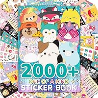 Squishmallows Sticker Book: 2000+ Unique Kawaii Stickers, 43 Sheets for Notebooks, Water Bottles, Kids Ages 4-8