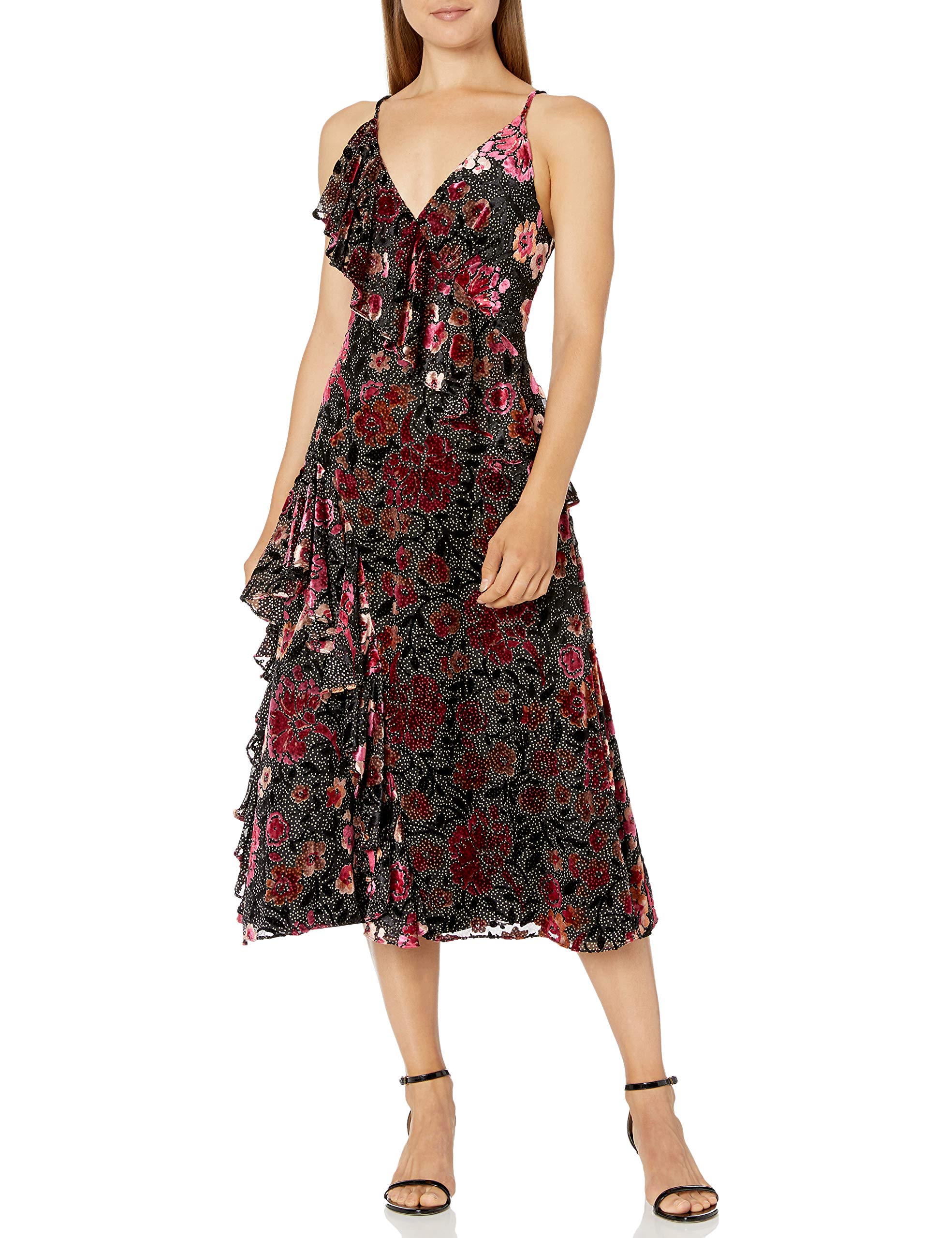 Jill Jill Stuart Women's Ruffles Dress Dhalia Print