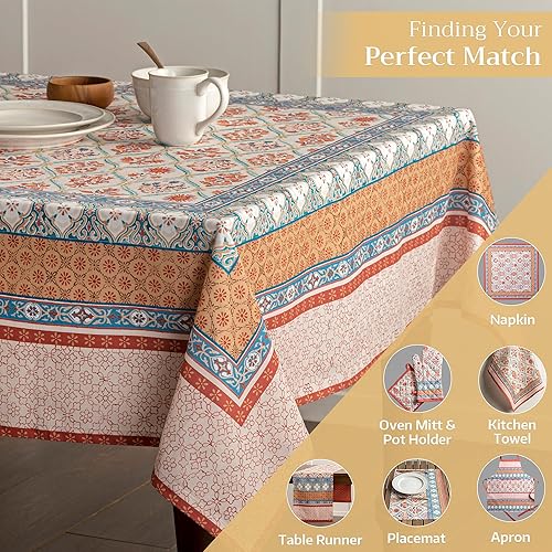 Miniatura 5 de Maison d' Hermine Mantel 100% algodón para mesas cuadradas de cocina, comedor, fiestas, bodas, Acción de GraciasNavidad (54 x 54 pulgadas),