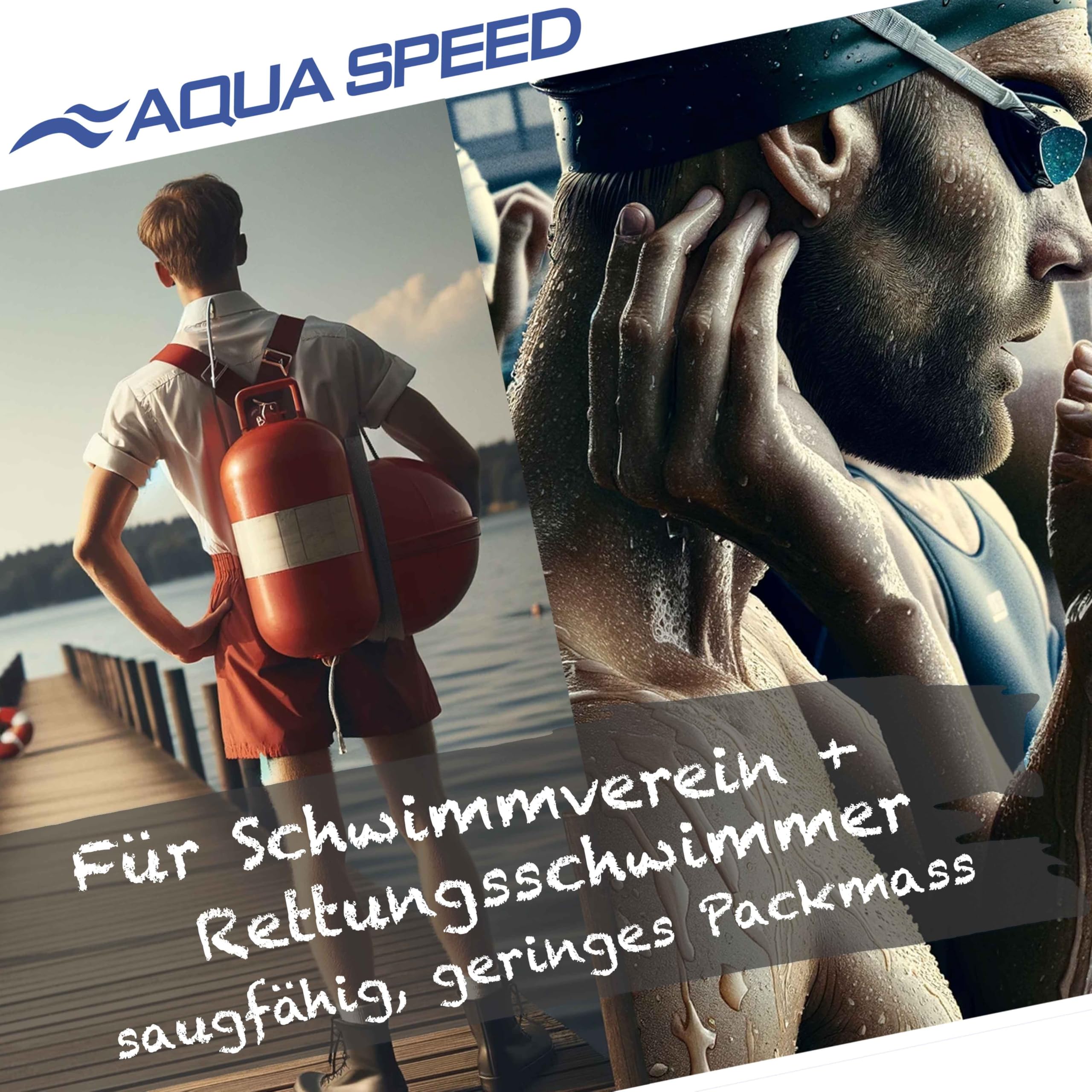 Aqua Speed Mikrofaser Poncho Handtuch mit Kapuze - Vielseitig, Schnelltrocknend & Komfortabel für Strand und Sport