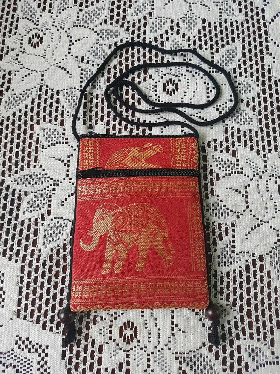 BTP Hmong Bag Hill Tribal Elephant Mini Crossbody Single Shoulder Bag Cellphone Case Passport Holder Travel Pouch - Image 4