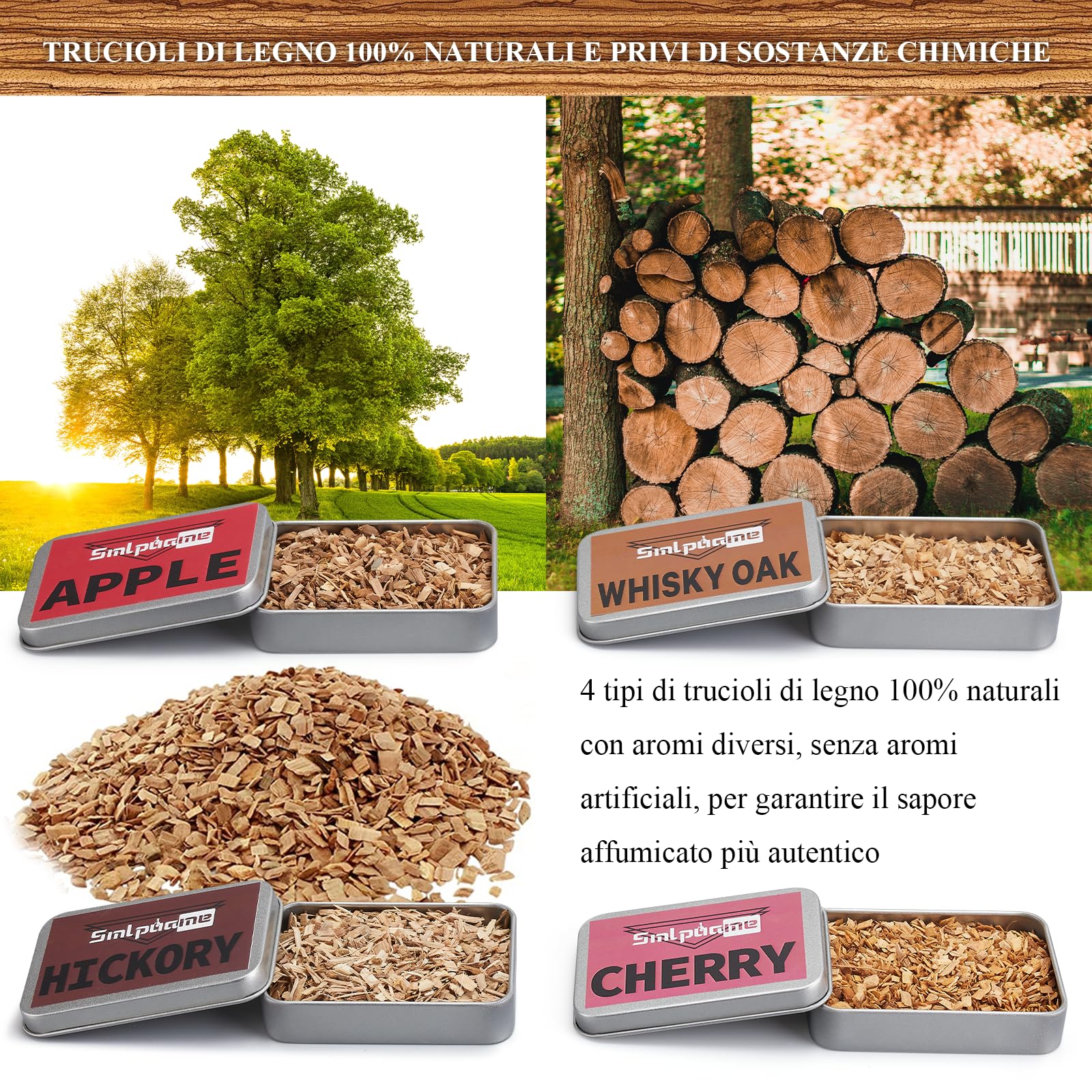 Kit per affumicatore per cocktail con torcia, kit per affumicatore Bourbon vecchio stile con quattro tipi di trucioli di legno, regalo per padre, marito e amanti dei cocktail (senza butano)