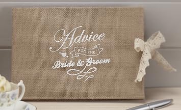 Ginger Ray Bride & Groom Advice Wedding Guest Book Vintage Affair