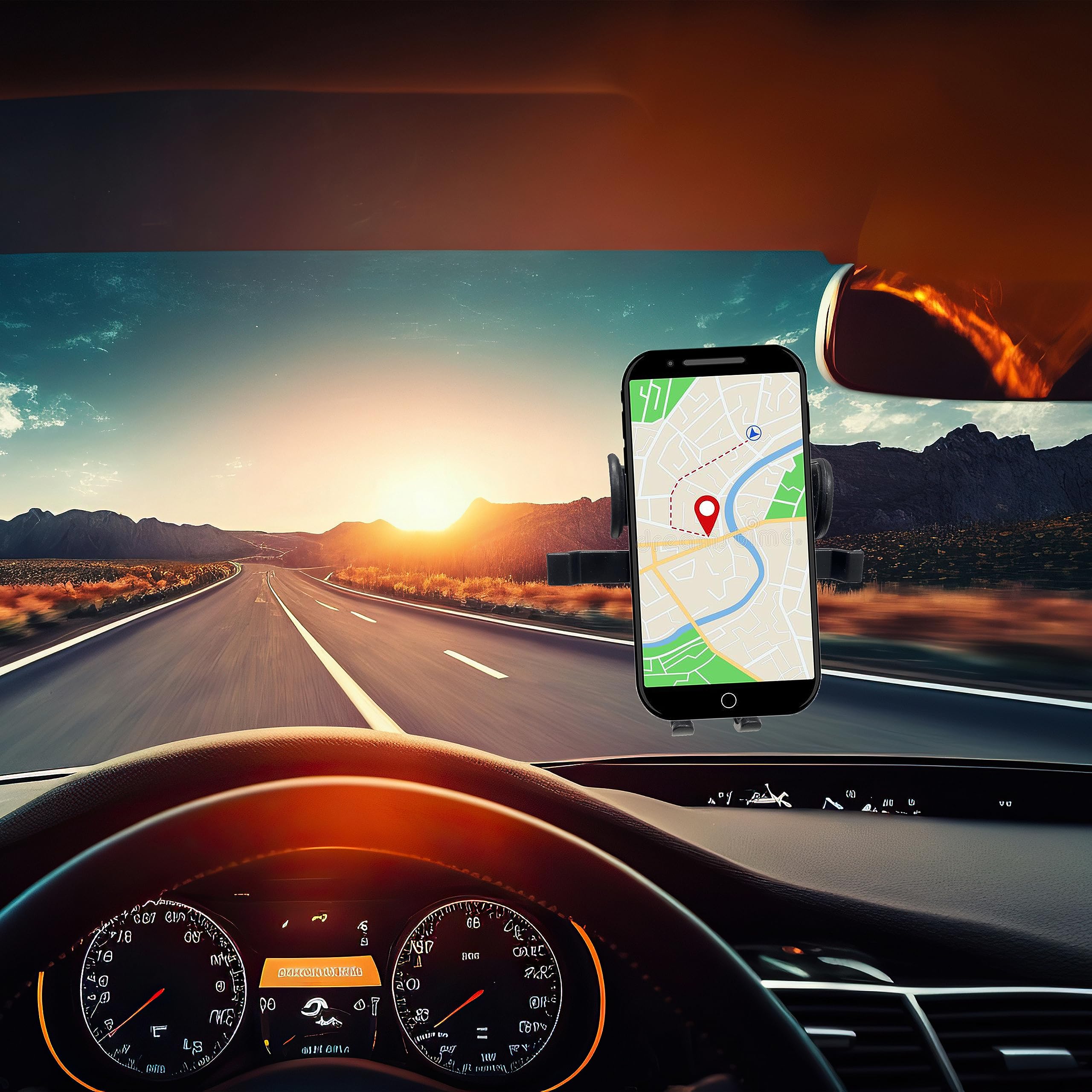 Retoo Samochodowy uchwyt na telefon komórkowy, przyssawka do deski rozdzielczej, biurka, uniwersalny uchwyt samochodowy na telefon, kompatybilny ze wszystkimi smartfonami