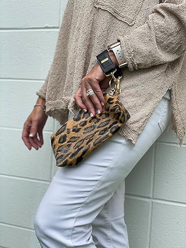 Vista 8 de KEYPER Juego de 2 pulseras de lujo (bolsa de TI y una pulsera de llavero) de cuero vegano clásico bolso de lujo para mujer