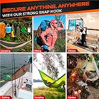 Vista 4 de 12 ganchos de resorte de 2 pulgadas, clip de gancho de utilidad, conector de cuerda resistente, ganchos de enlace rápido para interiores