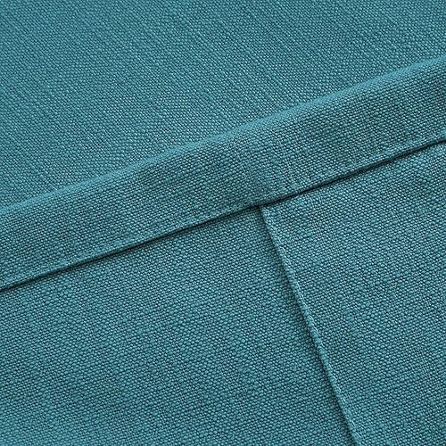 Miniatura 22 de Frelement Cortinas plisadas de lino de algodón extra anchas para oscurecer la habitación, 120 pulgadas de ancho x 96 pulgadas de largo, cortinas