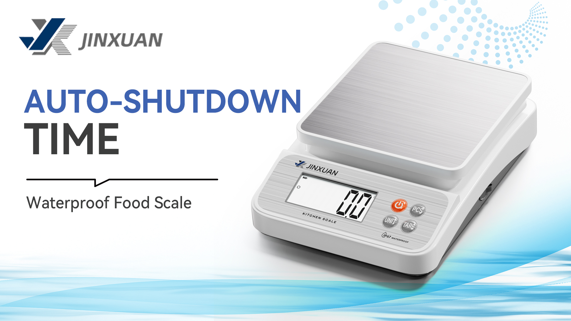 Image of Large Kitchen Scale 5kg /11lbx0.1g Waterproof Digital Food Scale for Kitchen Rechargeable Food Weighing Scale Grams and Ounces with LCD Display USB Cord for Baking Cooking Weight Loss Meal Prep