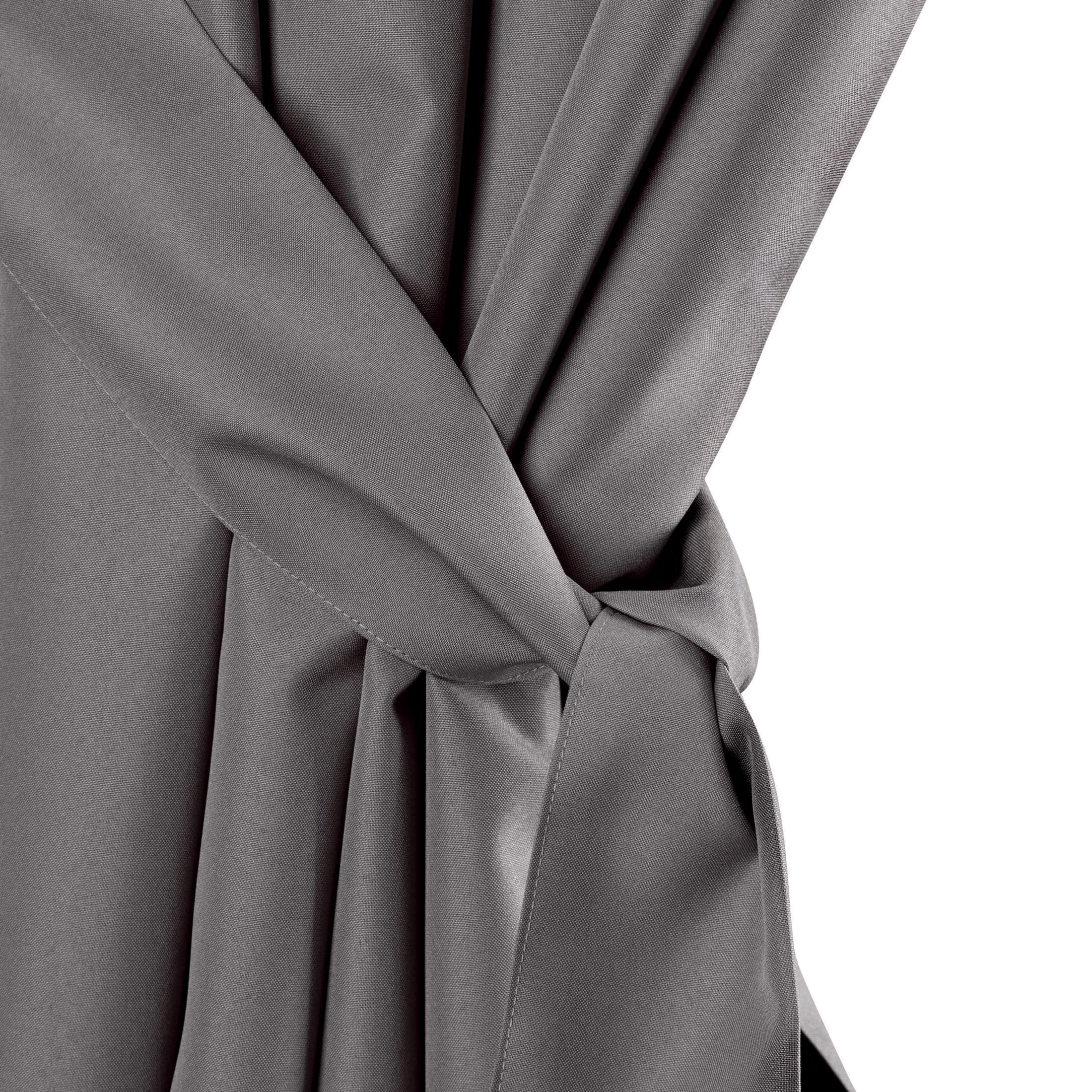 Eurofirany Garden Rideau d'Extérieur à Pattes Auto-agrippantes, 1 Pièce, Occultant & Imperméable, Protection UV, pour Balcon Terrasse Pavillon, 155x260 cm (L x H), Gris Foncé