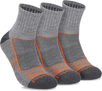 Timberland PRO Mens Moisture Wicking Technology Socks, Arch Support, Cushioned Footbed, Mesh Venting,Size 7-12; 3 Pairs