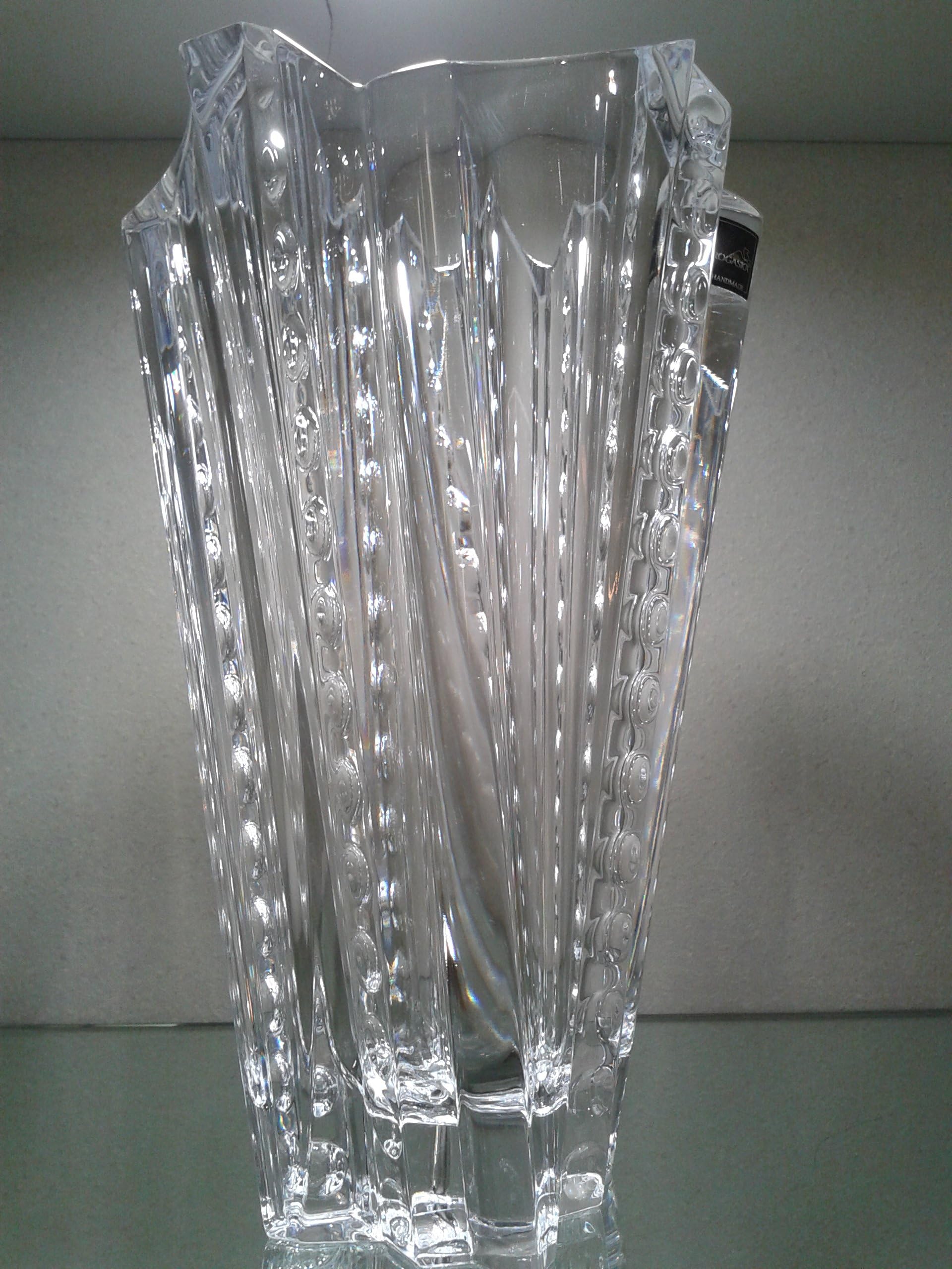 Rogaska Rockstar 12" Crystal Vase by