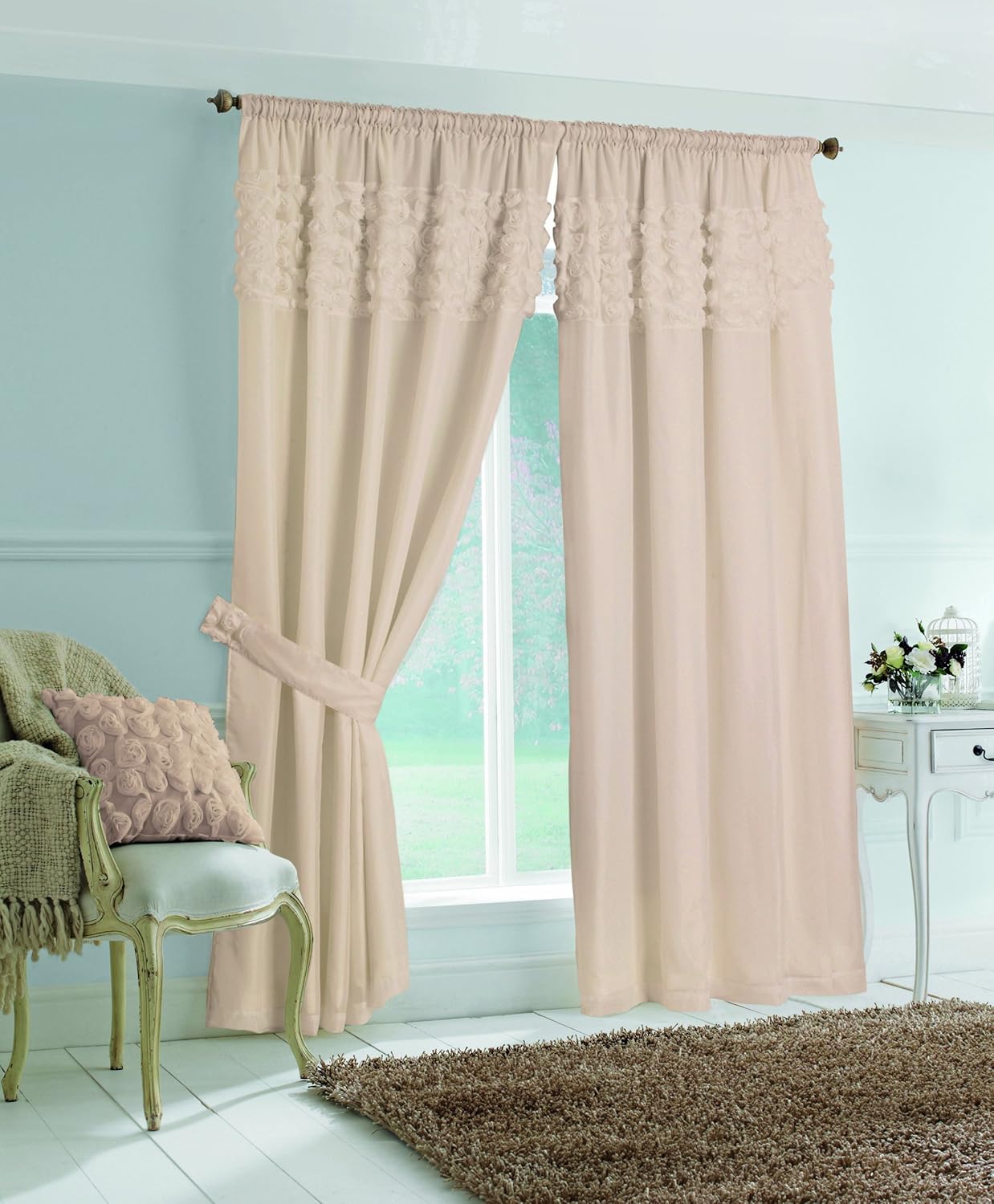 Jubilantex Tende Oscuranti Con Farfalle – Rosa Metallizzato E Argento – 2 Pannelli Con Occhielli – 132x137 Cm – Per Camera Da Letto Bambine E Soggiorno - 5