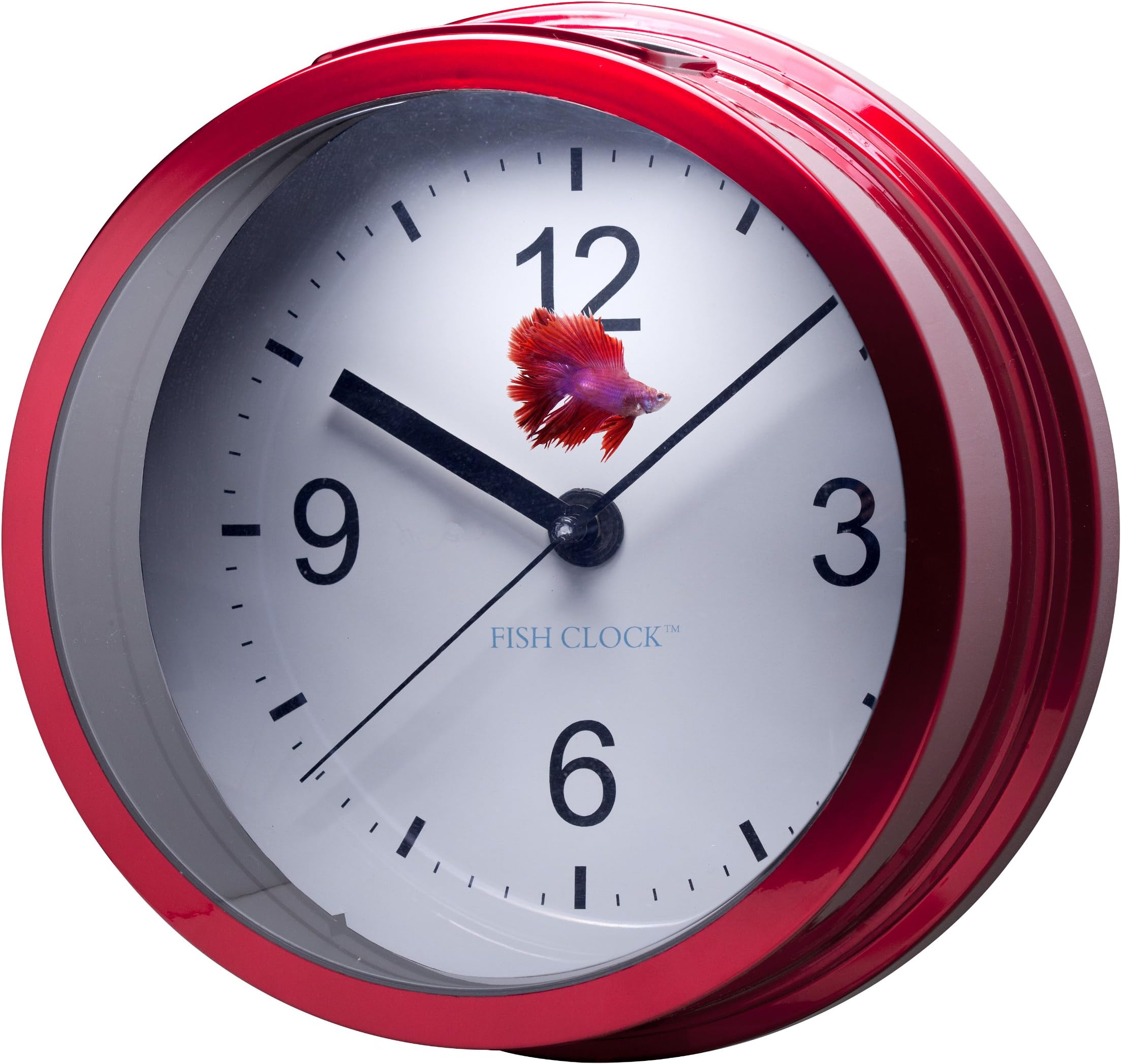 Aquavista Betta Fish Clock Aquarium, Burgundy