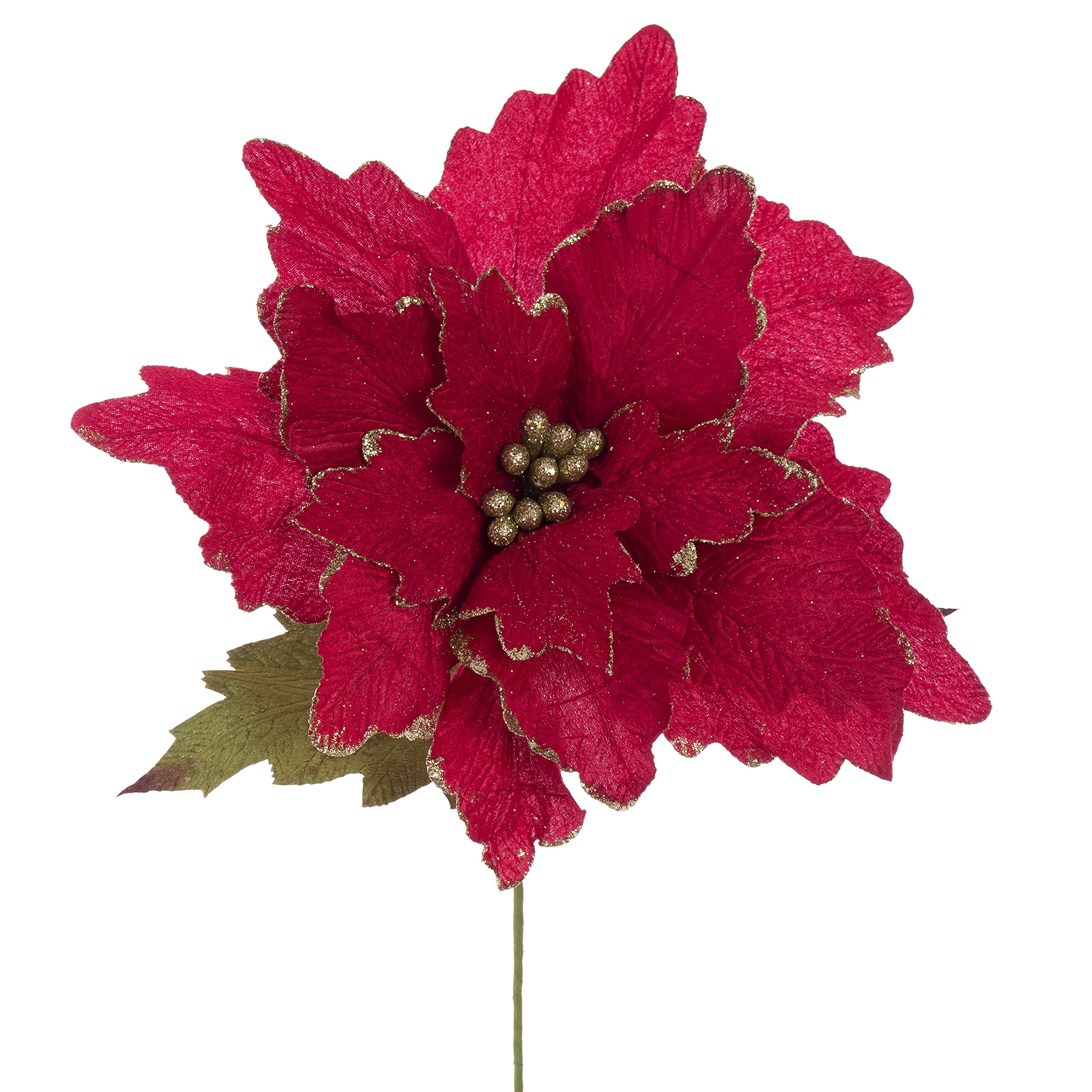 JUINSA Künstliche Weihnachtsblume, Poinsettia, Stoff, Rot, 76 x 65 cm