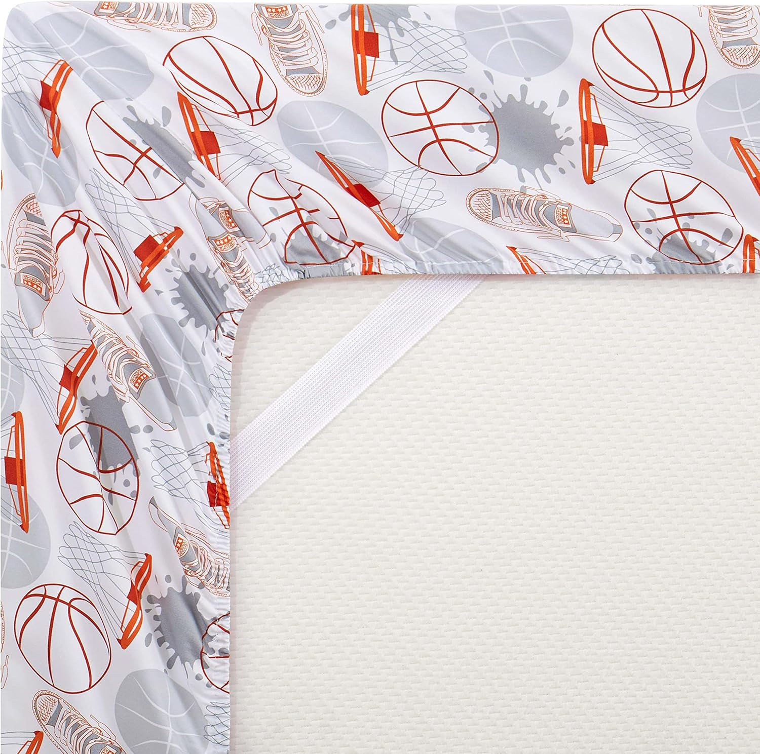 1500 Supreme Kids Bed Sheet Collection - Fun Colorful and Comfortable Boys and Girls Toddler Sheet Sets - Deep Pocket Wrinkle Free Soft and Cozy Bedding - Full , Basketball - Image 3