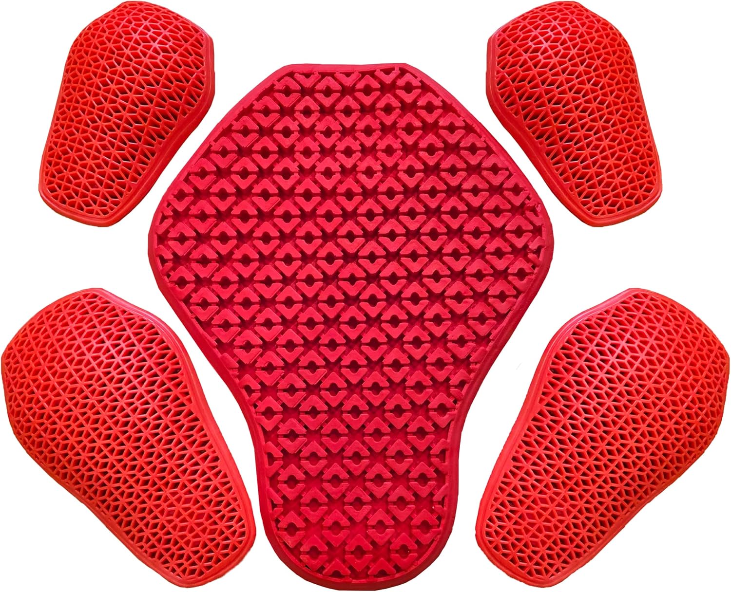 5 PC - CE Level 2 Certified Armor Pads, Level 2 Approved Back, Shoulder, and Elbows Armor Protector Inserts for Motorcycle Jackets