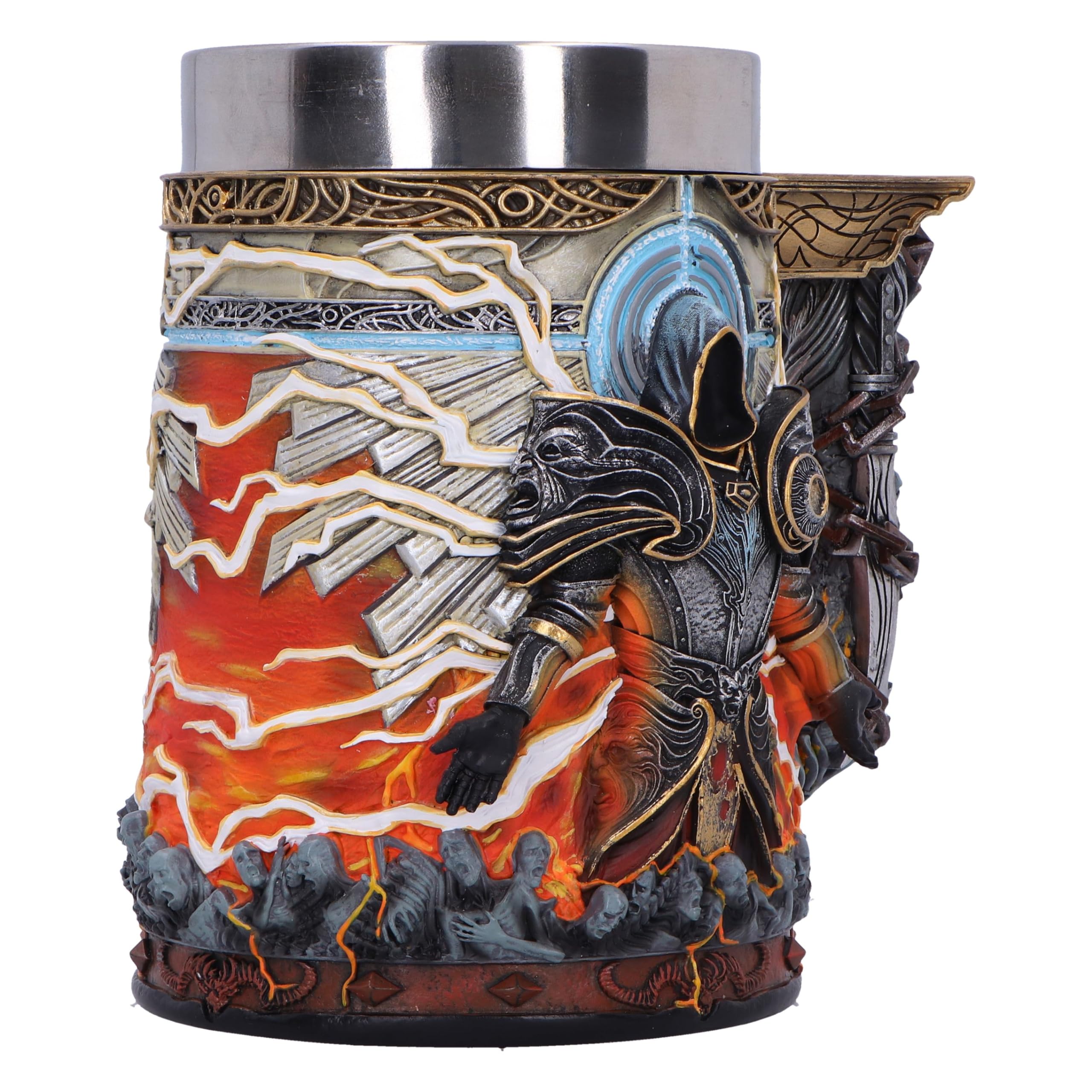 Nemesis Now Diablo® IV Inarius Jarra de 15,5 cm, resina, coleccionable Diablo IV, inserto de acero inoxidable, fundido en la mejor resina, pintado a mano por expertos