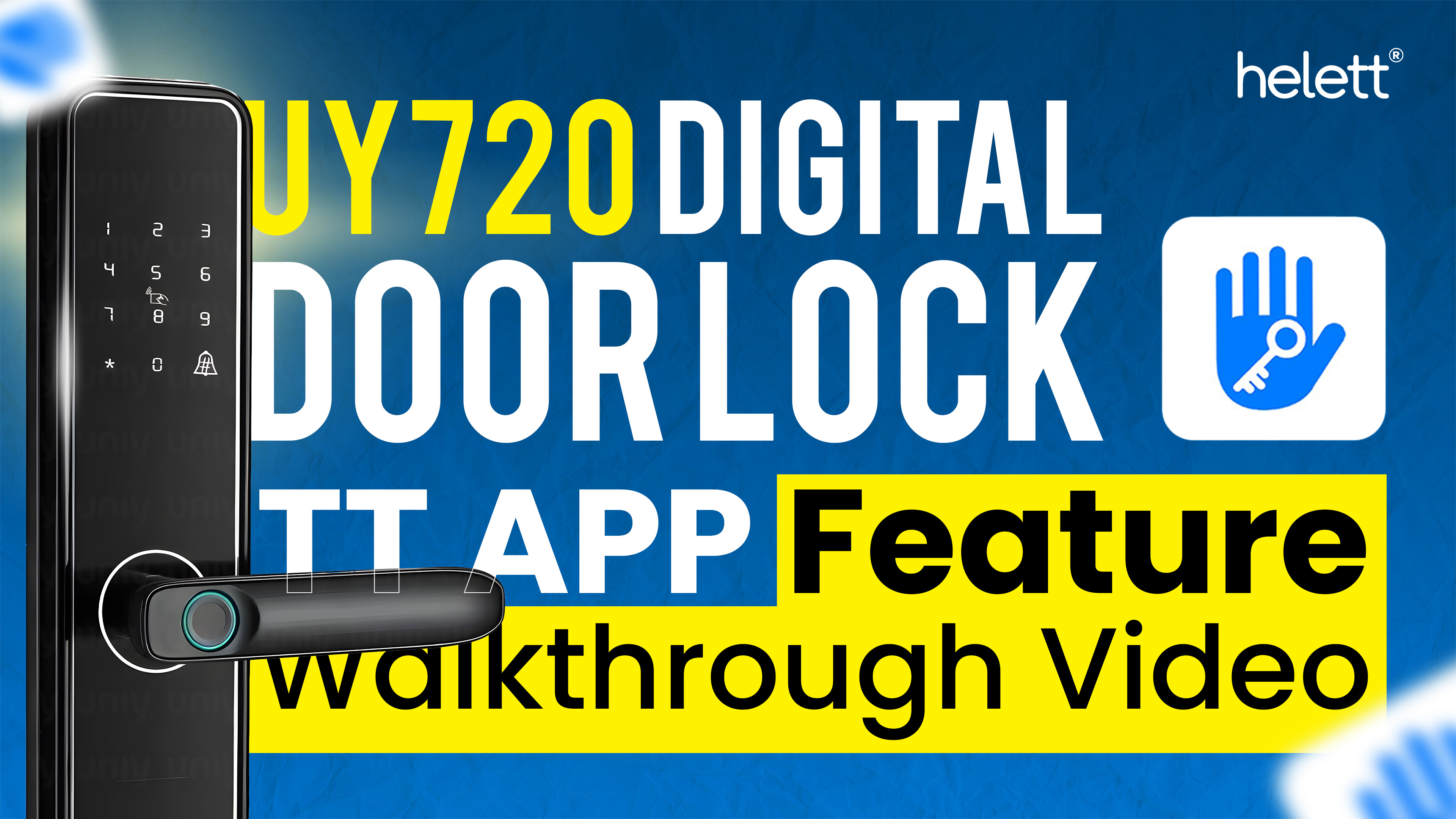 UNIY® UY720 Smart Digital Door Lock (Bluetooth) Complete App