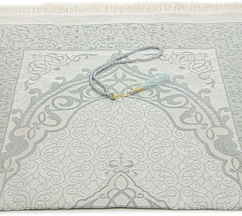 Miniatura 6 de ihvan Online Alfombra de oración musulmana y cuentas con bolsa de tela elegante portátil, Janamaz, Sajadah, suave alfombra de oración islámica,