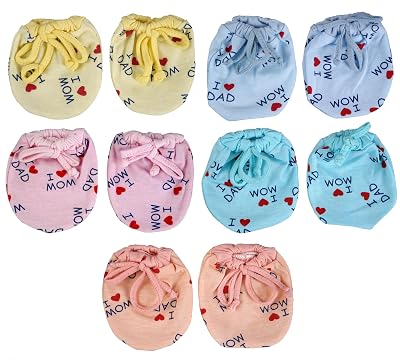 CUTEABLY Newborn Scratch Gloves,Dori Mittens, Baby, Infant, Toddler, Boys, Girls, Scratch Mittens for Baby Care (0-12 Mo