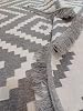 Rug Double Sided Usable Washable Woven Rug (Grey-White, 80*150cm)