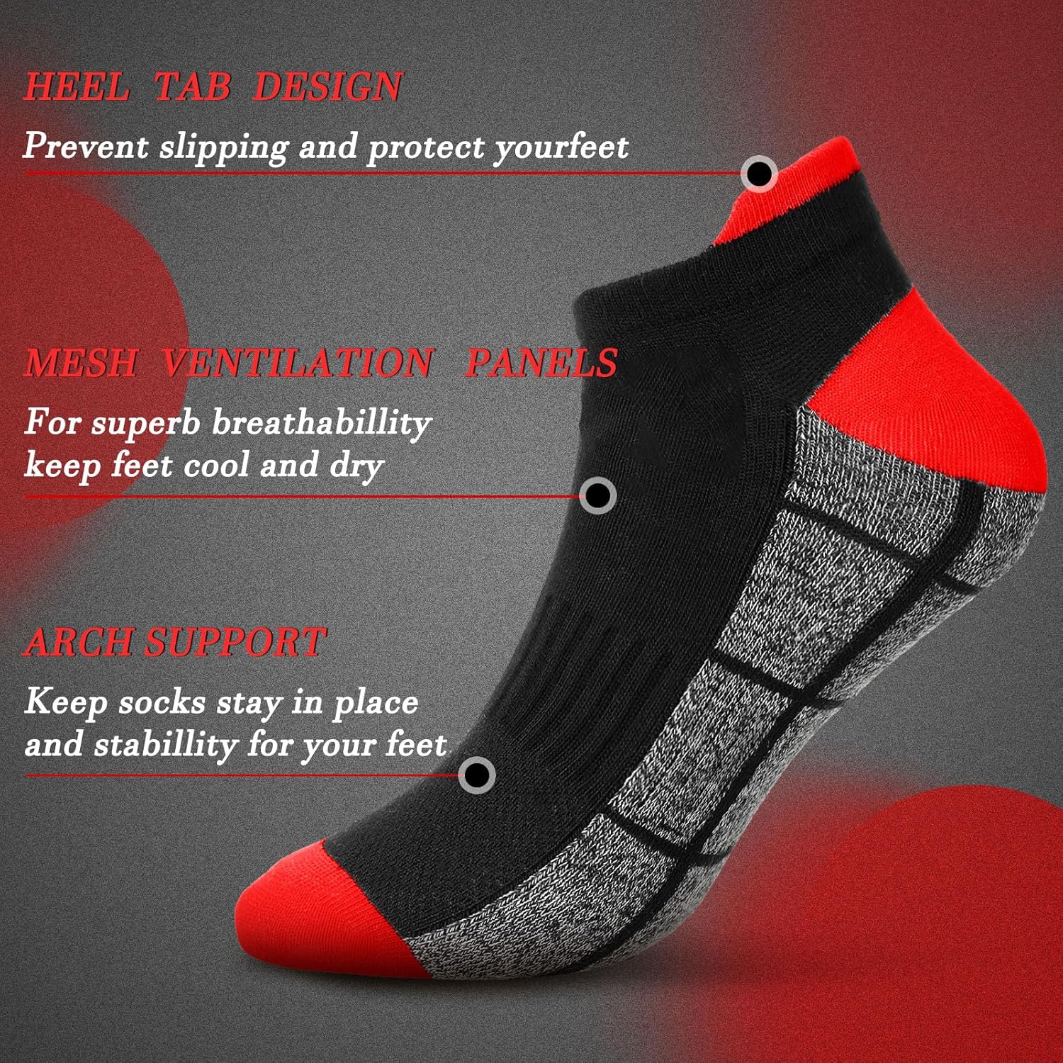 30 Pairs Ankle Socks for Women Men Cotton Low Cut Tab Socks Women No Show Athletic Sock for Running Casual Size 9-13 - Image 6