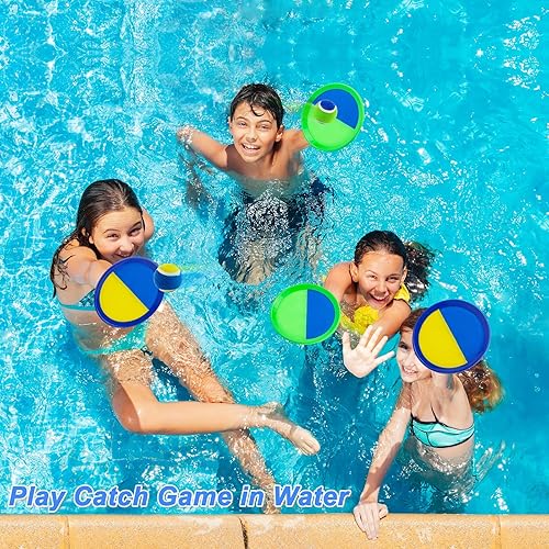 Miniatura 7 de Qrooper Juego de pelotas de lanzamiento y captura para niños juguetes de playa juegos de patio juguetes al aire libre para niños de 4 a 8 años