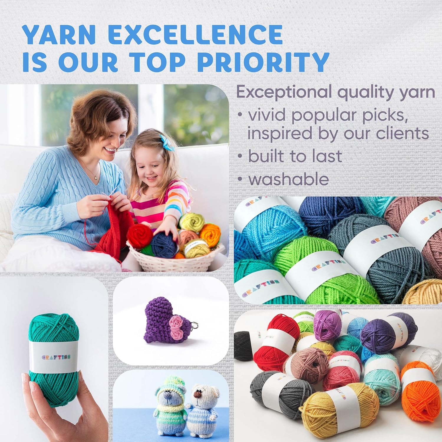 Crochet Kit for Beginners Adults and Kids - Beginner Crochet Kit for Adults with 40 Step-by-Step Video Tutorials, Amigurumi and Crocheting Kit, Starter Set 16 Yarn Colors and Crochet Bag (Kit 158 pcs)