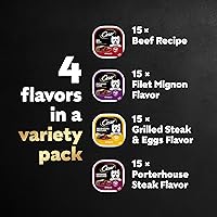 Vista 60 de CESAR - Comida húmeda y clásica para perros en un paquete variado de trocitos en salsa de receta de carne de res, filete miñón, pollo a la parrilla