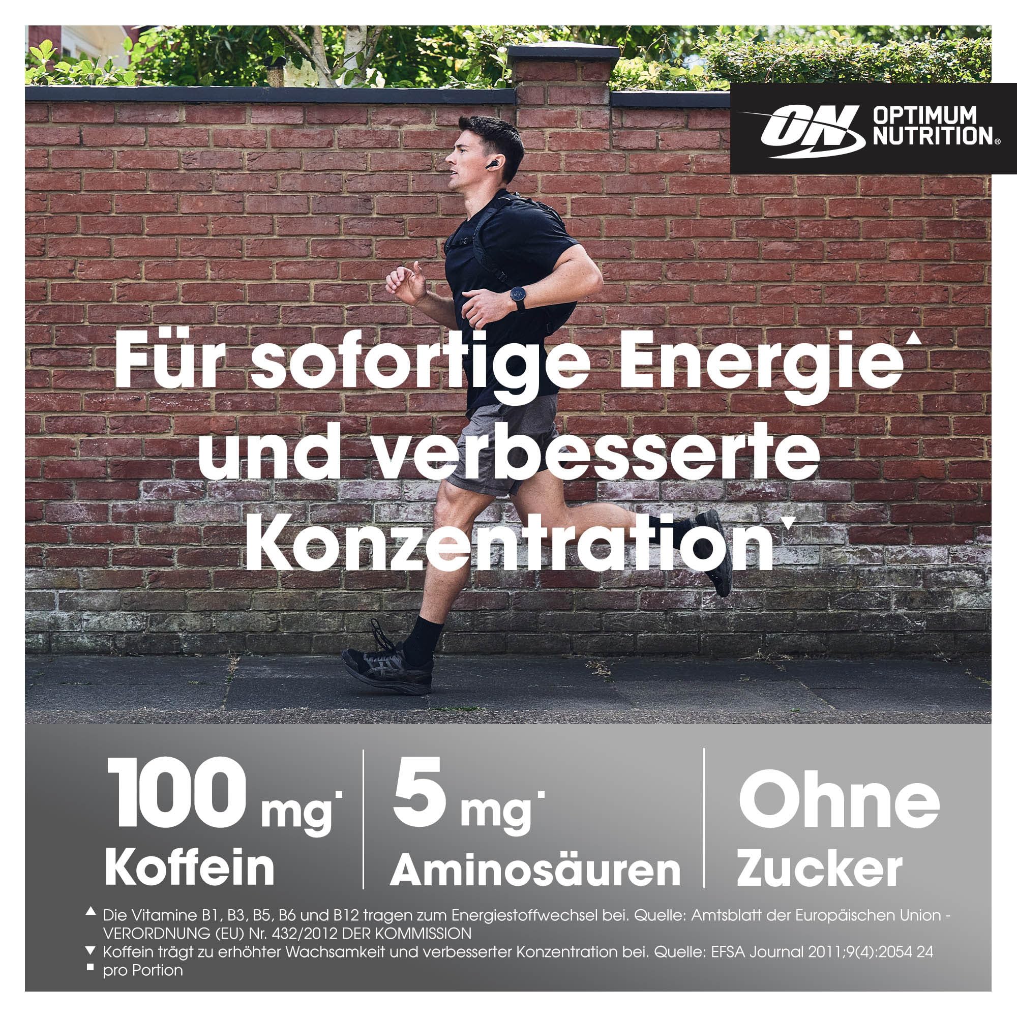 Optimum Nutrition Amino Energy Pre Workout Powder, Energy Drink mit Aminosäuren, BCAA, L-Glutamin und L-Leucin, Vitamin C und Koffein, Zitronen-Limetten-Geschmack, 30 Portionen, 270 g
