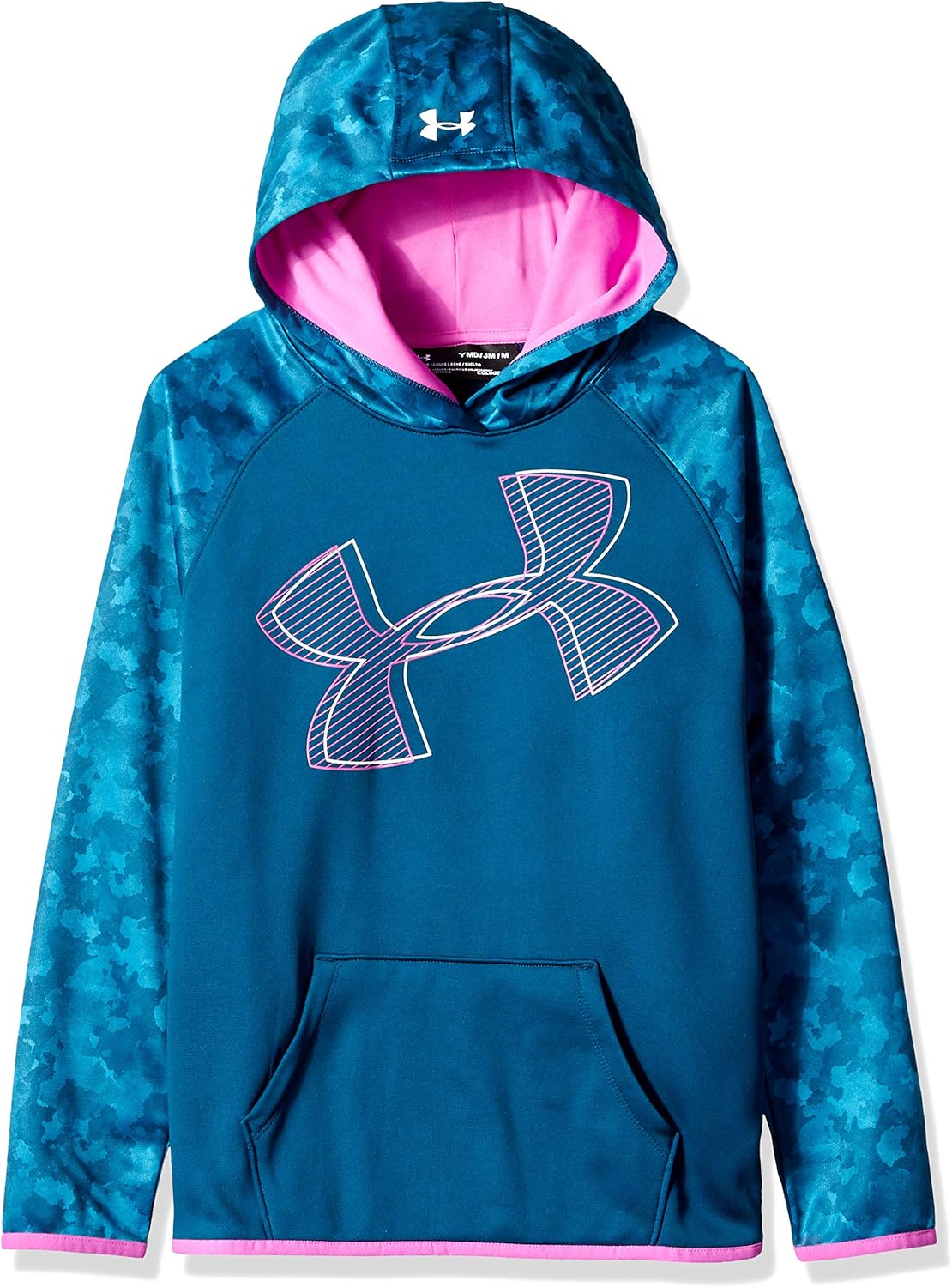 Under Armour Girls Fleece Hoodie Printed Logo: Clothing