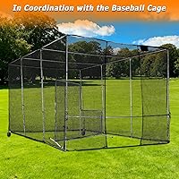 Vista 6 de Gagalileo Baseball L-Screen Protective Pitching Net 7x7FT Portable for Batting Cage Backyard Practice - Coaches Parents Youth Training Beisbol