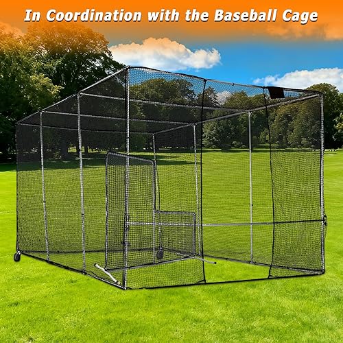 Miniatura 6 de Gagalileo Baseball L-Screen Protective Pitching Net 7x7FT Portable for Batting Cage Backyard Practice - Coaches Parents Youth Training Beisbol