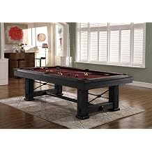 Playcraft Rio Grande Pool Table, Weathered Raven - Billiard Table with Hardwood & 3pc Slate System - Perfect for Game Room, Office or Dens - 25 Cloth Colors - 7 Foot and 8 Foot Sizes