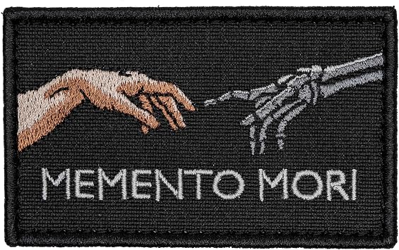 Memento Mori Tactical Funny Morale Patch for Hats, Vests, Jeans, Backpacks, All Clothes, and Gear - Highly Durable and Incredibly Resistant to Fading and Tearing - 3.2 x 2.1 in