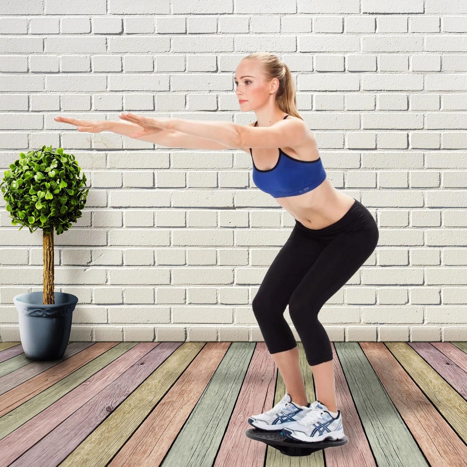 Daiwa Felicity Balance Board Disc Wobble Board Physical Therapy Equipment Core Trainer Lightweight Only 1 pound and Holds Up to 300 ponds - Image 2