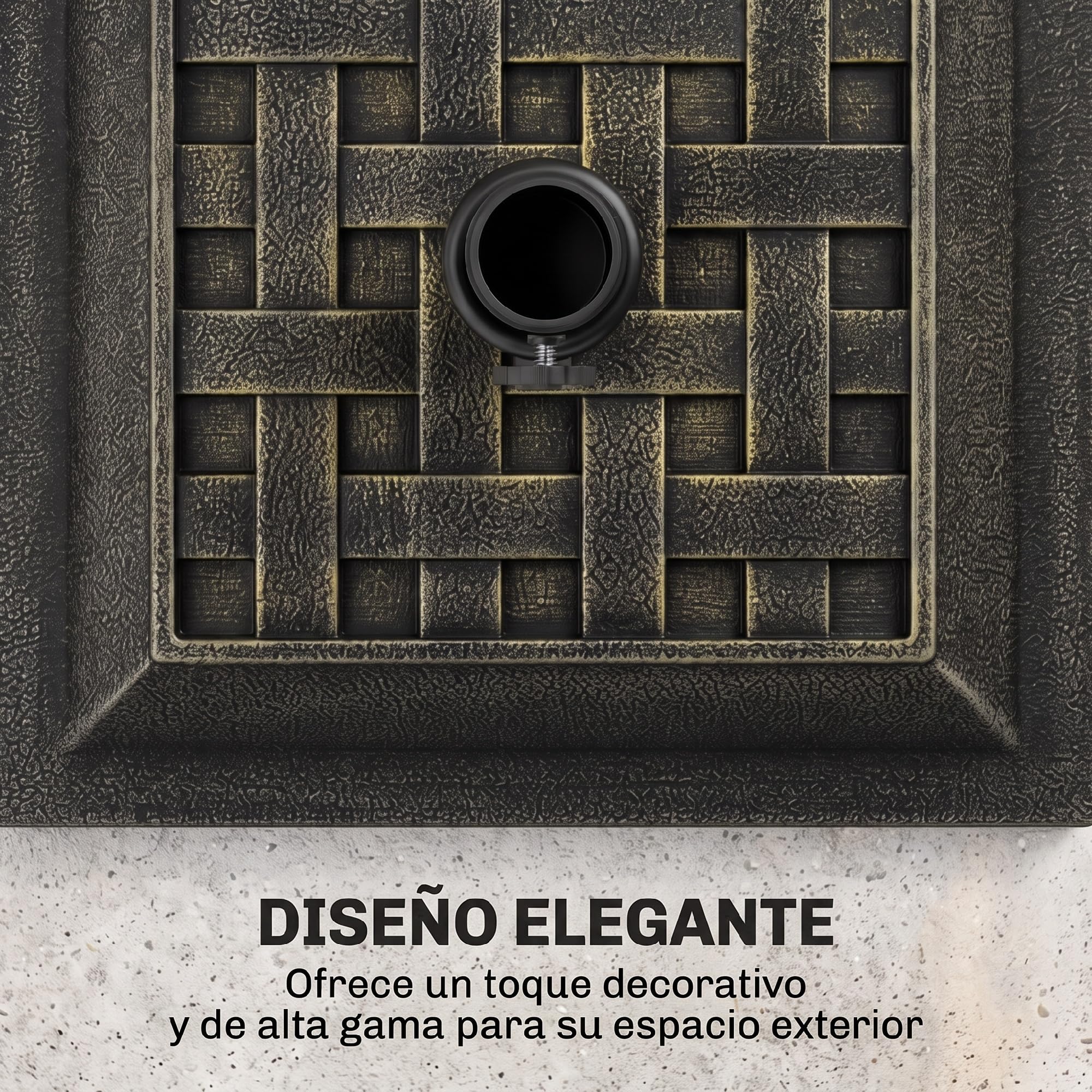 Outsunny Base para Sombrilla de Jardín 9 kg 38mm/48mm Ø44x32 cm Bronce | Soporte de Parasol, para Terraza Patio Exterior