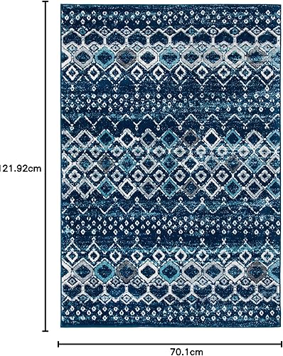 Miniatura 10 de SAFAVIEH Amsterdam Collection AMS108K - Alfombra marroquí bohemia, que no desprende pelusa, para comedor, entrada, vestíbulo, sala de estar,