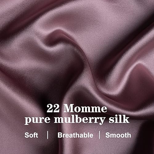 Vista 10 de Silmer Funda de almohada 100% seda de morera para cabello y piel, ambos lados 22 Momme 800 hilos funda de almohada con cremallera oculta, ultrasuave