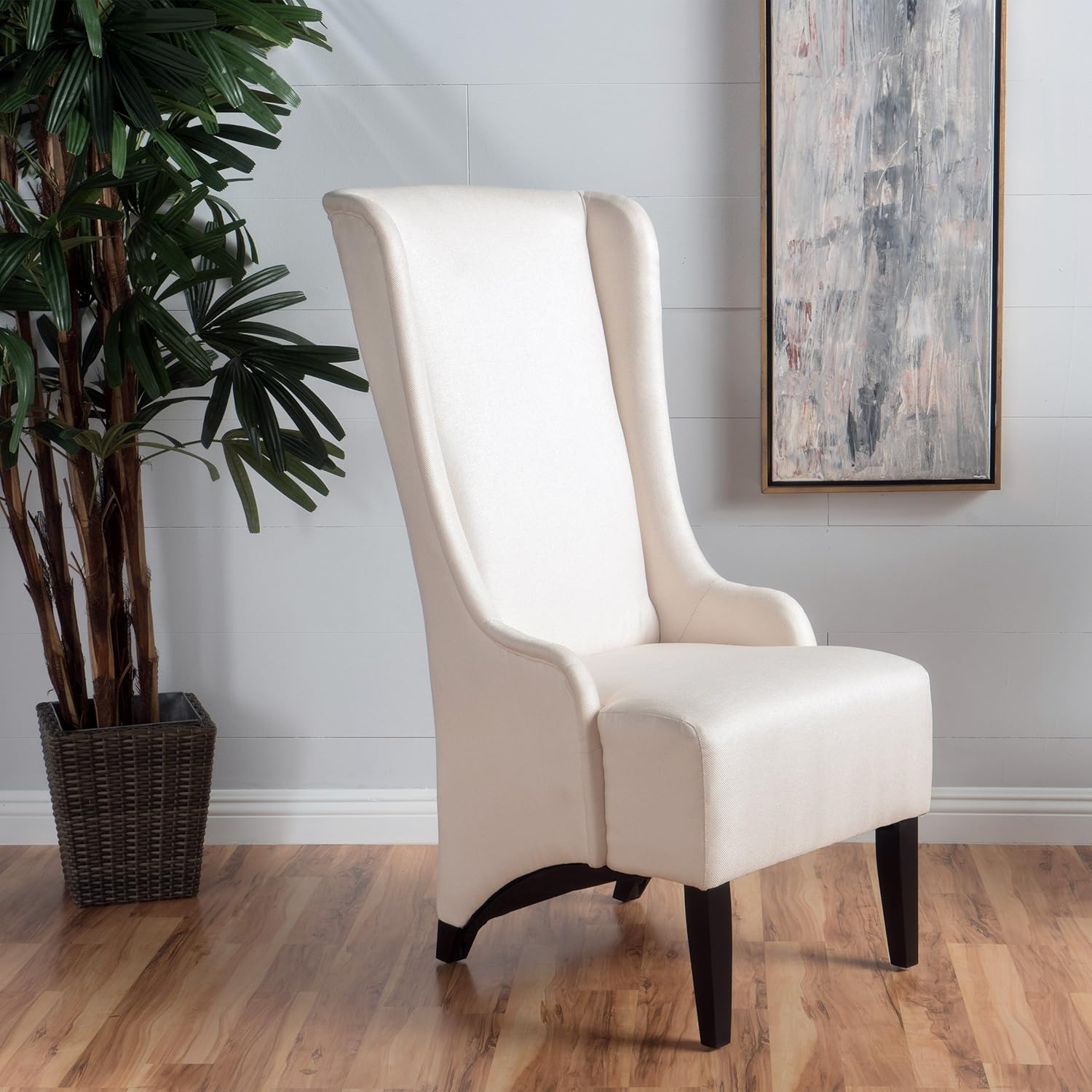 Christopher Knight Home Callie Fabric Dining Chair, Beige, 23.25" x 28.75" x 46.25" - Thumbnail 3