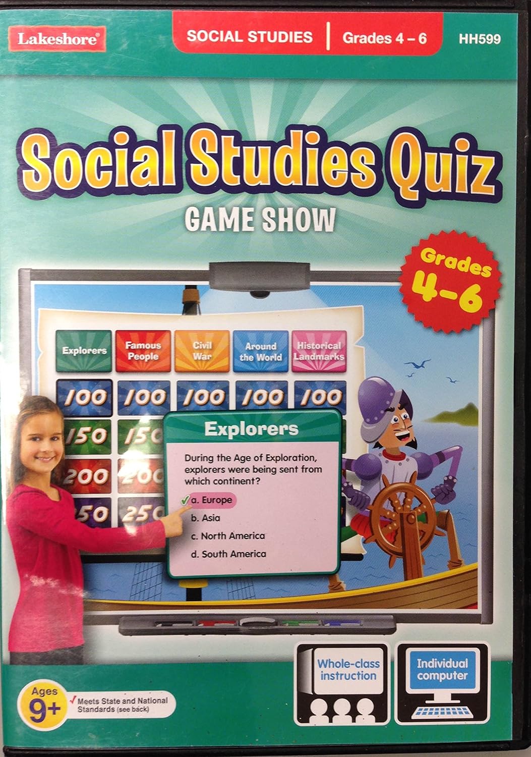 LakeShore Social Studies Quiz Game Show CDROM Everything