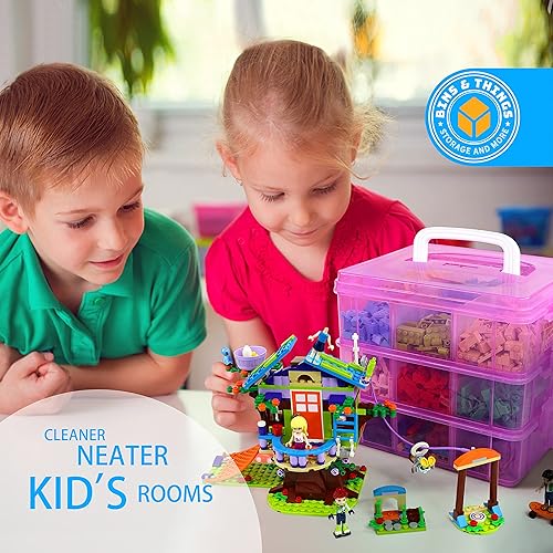 Miniatura 8 de Bins & Things Organizador de juguetes apilable compatible con BeyBlade, LOL Surprise Dolls, Shopkins, Hot Wheels, Lego Dimentions o mini figuras de