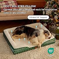 Vista 537 de Bedsure - Cama ortopédica XXL para perros, sofá cama lavable para perros gigantes, espuma de soporte con funda extraíble y lavable, forro Marrón