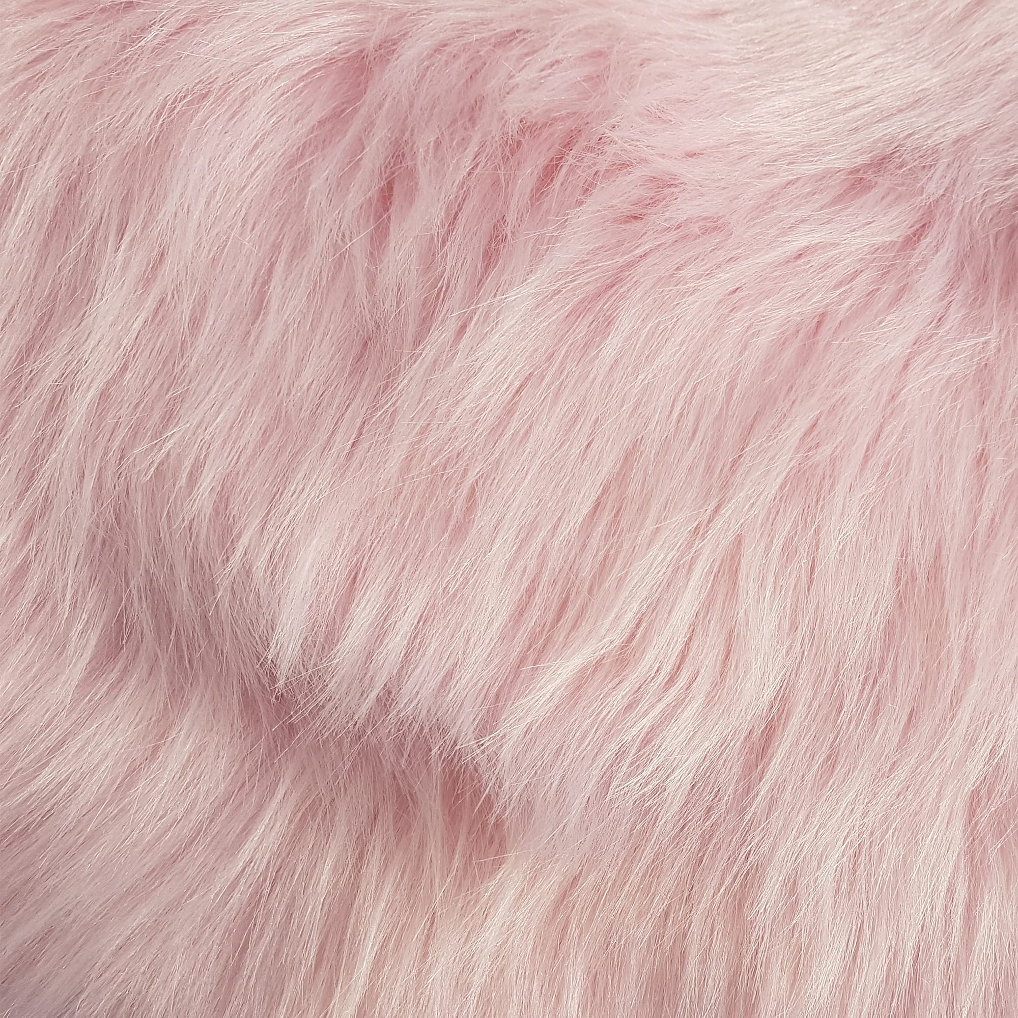 Faux Fur Fabric Craft Fur for Crafts,Gnomes,Costume,Fursuit,Decoration,60×18 Inch(Half Yard, Baby Pink)